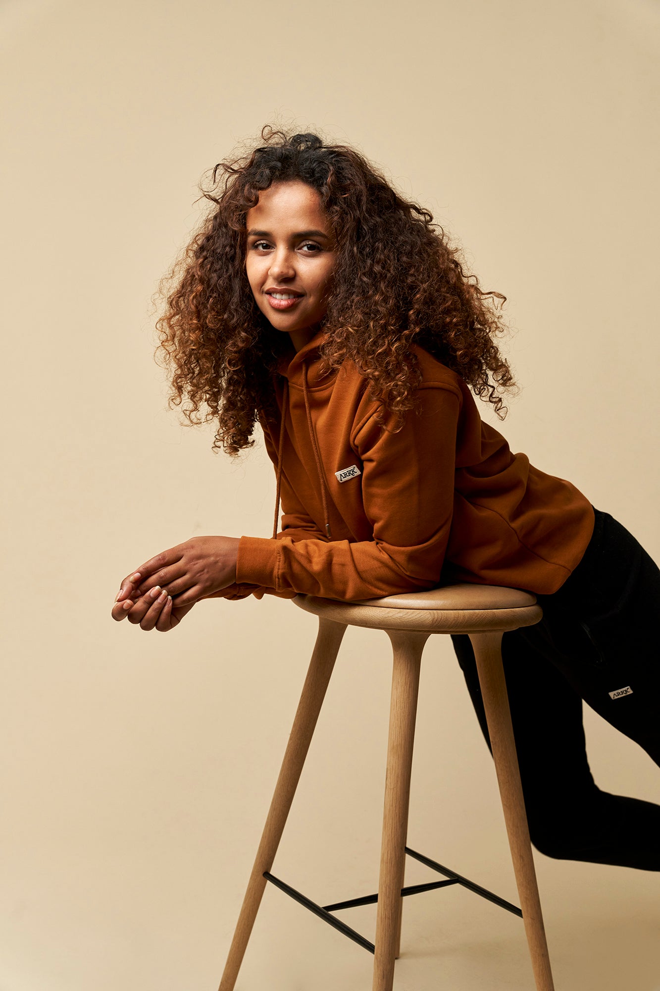 ARKK Apparel ARKK Box Logo Hoodie | Caramel Cafe Hoodie